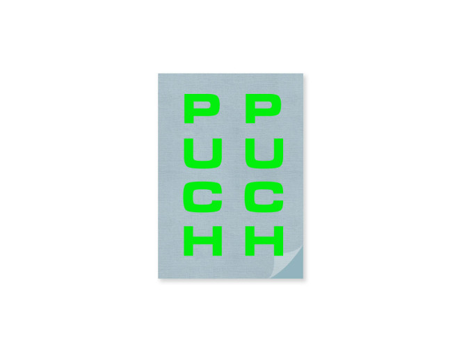 Sticker Puch voorvork / universeel Kawasaki groen product