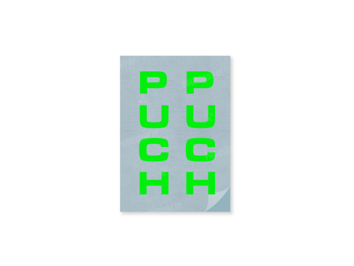 Sticker Puch voorvork / universeel Kawasaki groen