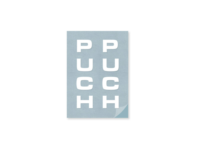 Sticker Puch voorvork / universeel wit product