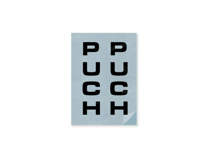 Sticker Puch voorvork / universeel zwart