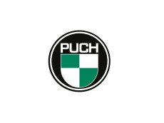 Transfer sticker Puch logo rond 65mm trekstarter / universeel