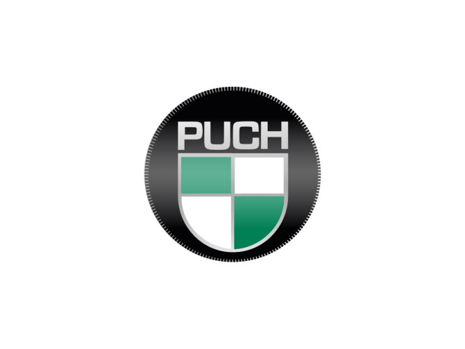 Sticker Puch round 3D 50mm Monza / universal chrome product