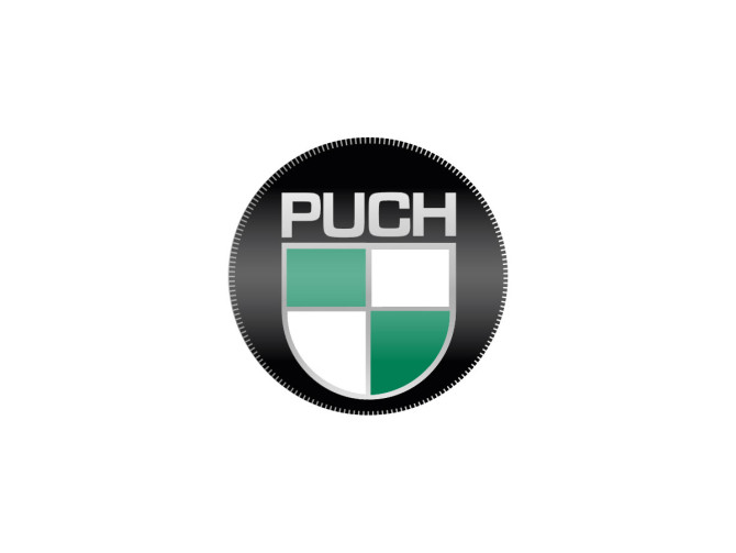 Sticker Puch rond 3D 50mm Monza / universeel chroom product