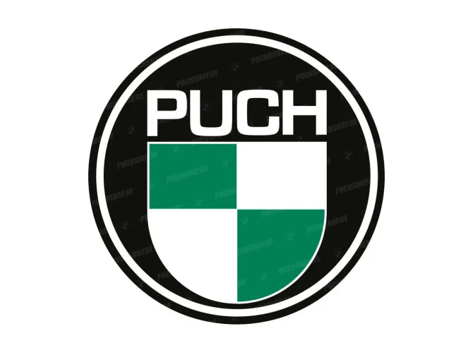 Transfer sticker Puch logo rond groot 200mm main
