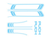 Stickerset Puch Maxi lines baby blue PVC transfers 