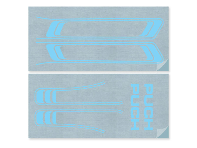 Stickerset Puch Maxi lines baby blue PVC transfers  product