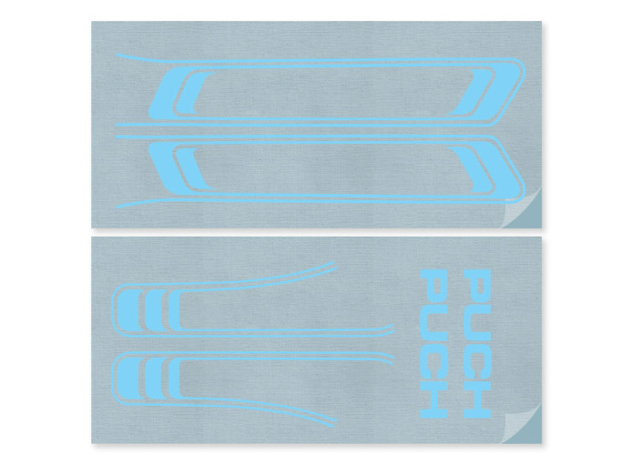 Stickerset Puch Maxi lines baby blue PVC transfers 