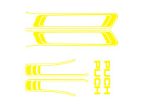 Stickerset Puch Maxi lijnen geel PVC transfers 