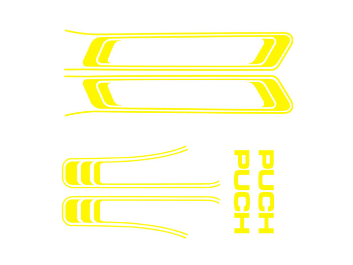 Stickerset Puch Maxi lines yellow PVC transfers 