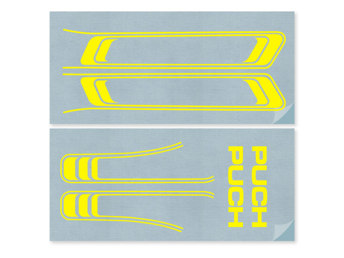 Stickerset Puch Maxi lines PVC transfers Yellow product
