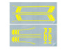 Puch Stickers Maxi lines stickerset Yellow Stickerset Puch Maxi lines yellow PVC transfers