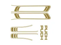 Stickerset Puch Maxi lines PVC transfers gold 