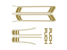 Stickerset Puch Maxi lines gold PVC transfers 