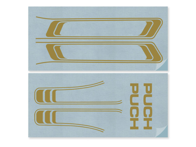 Stickerset Puch Maxi lijnen PVC transfers goud  product