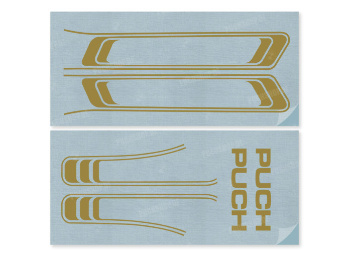 Stickerset Puch Maxi lines gold PVC transfers 
