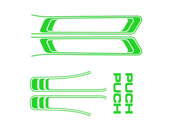 Stickerset Puch Maxi lines PVC transfers Kawasaki-green  product