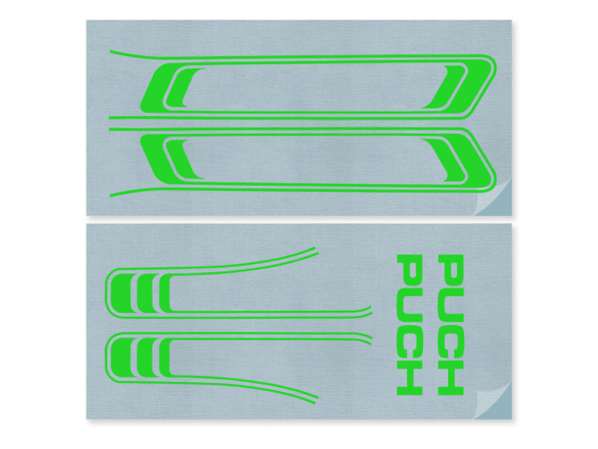 Stickerset Puch Maxi lines PVC transfers Kawasaki-green  product