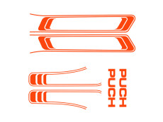 Stickerset Puch Maxi lines PVC transfers KTM orange 