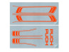 Stickerset Puch Maxi lijnen PVC transfers KTM oranje  thumb extra