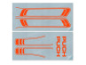 Stickerset Puch Maxi lines KTM orange PVC transfers 