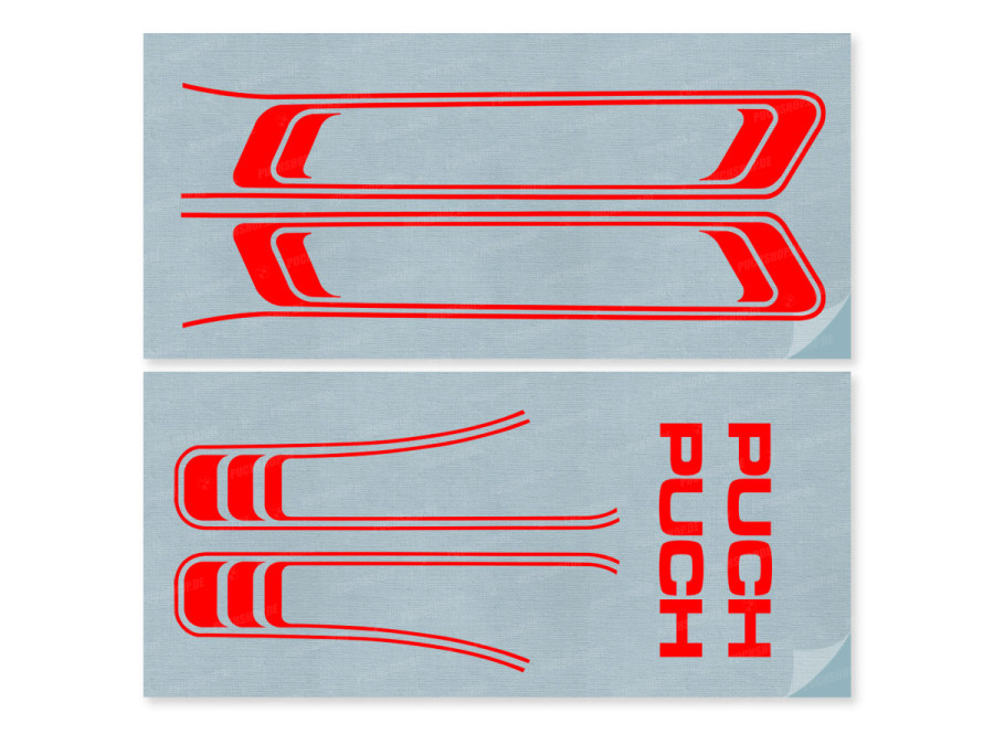 Stickerset Puch Maxi lines PVC transfers red  product