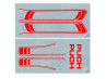 Stickerset Puch Maxi lines PVC transfers red  2