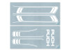 Stickerset Puch Maxi lijnen wit PVC transfers  thumb extra