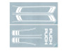 YouTube Stickerset Puch Maxi lijnen wit PVC transfers  YouTube Stickerset Puch Maxi lijnen wit PVC transfers