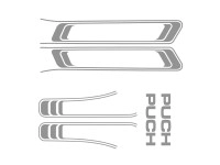 Stickerset Puch Maxi lines silver metallic PVC transfers 