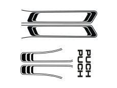 Stickerset Puch Maxi lines black PVC transfers 