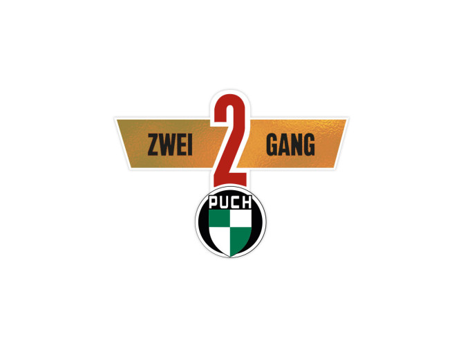 Transfer sticker achterspatbord Puch VS50 Zweigang goudfolie product