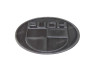 Sticker Puch logo rond 38mm RealMetal zilver kleur Sticker Puch logo rond 38mm RealMetal zilver kleur