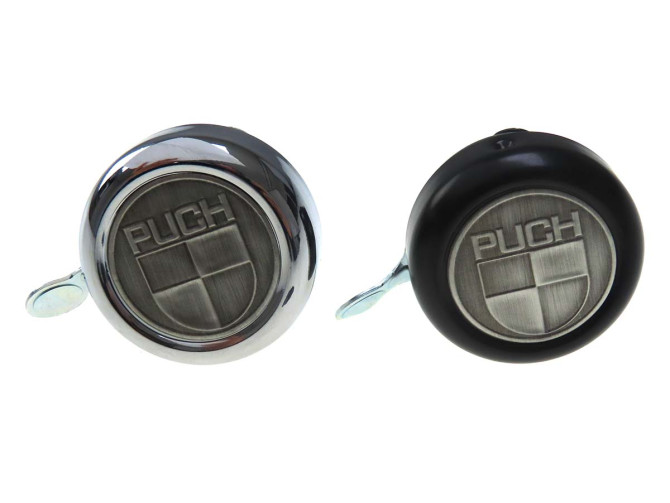 Sticker Puch logo round 38mm RealMetal silver color product