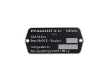 Typetag for Puch Maxi S Piaggio 