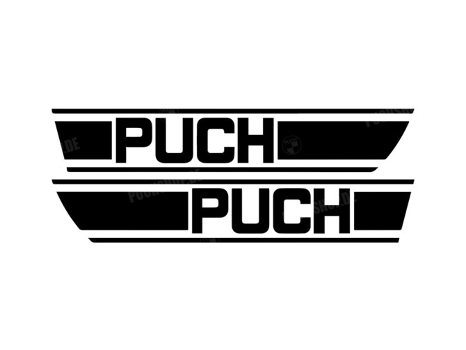 Tank sticker set Puch X30 tank zwart main