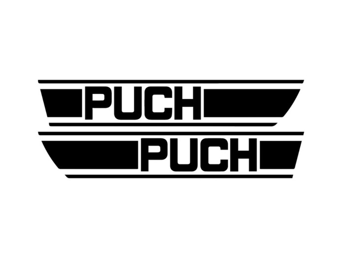 Tank sticker set Puch X30 fuel tank black 
