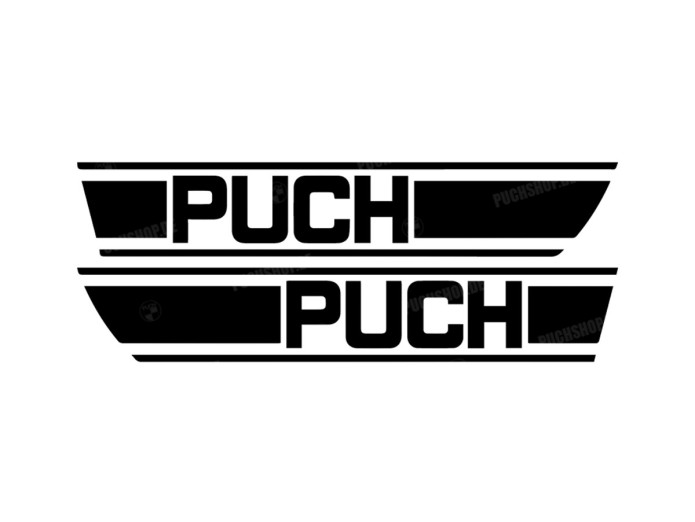 Tank sticker set Puch X30 fuel tank black 