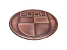 Sticker Puch logo round 38mm RealMetal copper color thumb extra