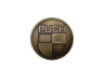 Sticker Puch logo round 38mm RealMetal gold color thumb extra