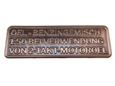 Benzine mix sticker Duits RealMetal koper kleur