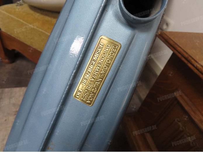 Benzine mix sticker Duits RealMetal goud kleur
