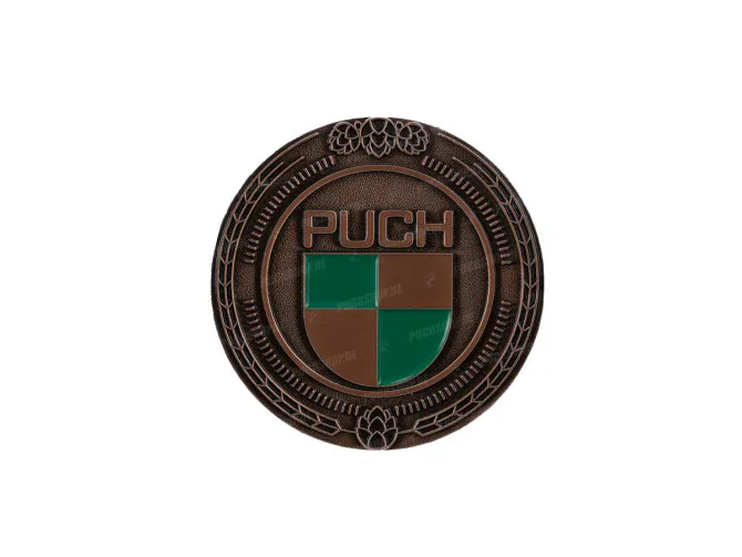 Badge / Emblem Puch logo Bronze mit Emaille 47mm RealMetal main