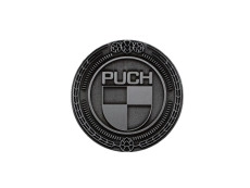 Badge / Emblem Puch logo Silber 47mm RealMetal