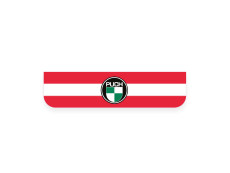 Licence plate holder-sticker black / red for Austria