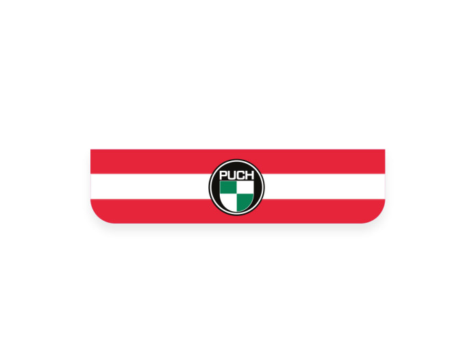 Kentekenplaathouder sticker Oostenrijk met Puch logo