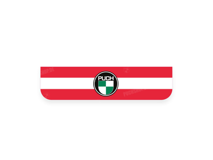 Licence plate holder sticker Austria with Puch logo