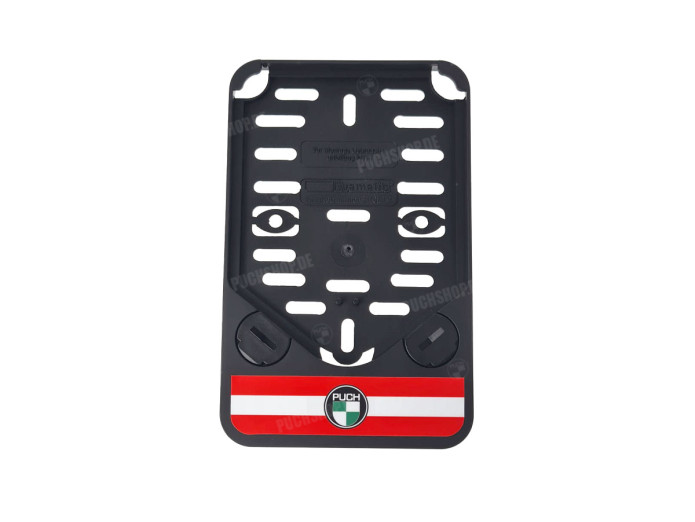 Licence plate holder sticker Austria with Puch logo