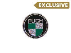 Transfer sticker Puch logo round 50mm 80's retro Glitter