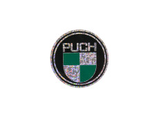 Transfer sticker Puch logo round 50mm 80's retro glitter