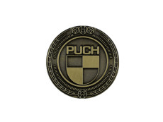 Badge / emblem Puch logo gold 47mm RealMetal